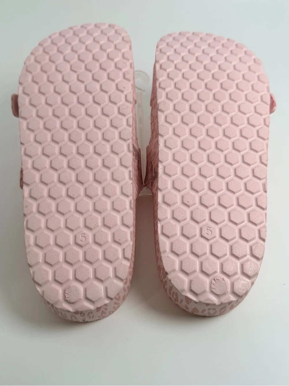 Cat & Jack Pink Leopard Print Double Buckle Slide Sandals